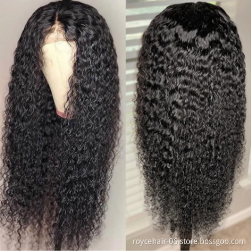 Cheap Good Quality Curly Wigs, 12a Double Drawn Malaysian Remy Human Hair Kinky Curl Cuticle Aligned 13x4 Swiss Lace Front Wig